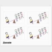 Fett-Typ auf Seesaw Rechteckiger Aufkleber (Blatt)