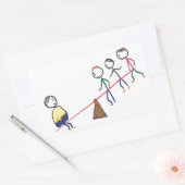 Fett-Typ auf Seesaw Rechteckiger Aufkleber (Umschlag)