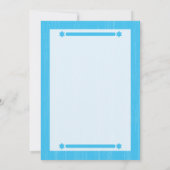 Fett Typ Bar Mitzvah Danke Karte in Light Blue (Rückseite)