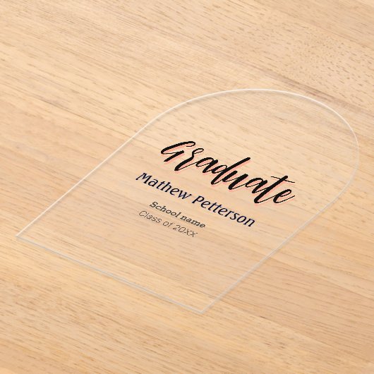 Fett-Typ einfache schwarze Klasse moderne Abschlus Acryleinladungen (Ablage )