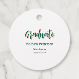 Fett-Typ einfache schwarze Klasse moderne Abschlus Geschenkanhänger