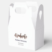 Fett-Typ einfache schwarze Klasse moderne Abschlus Geschenkschachtel (Geöffnet)