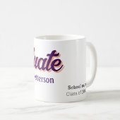 Fett-Typ einfache schwarze Klasse moderne Abschlus Kaffeetasse (VorderseiteRechts)