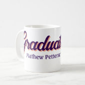Fett-Typ einfache schwarze Klasse moderne Abschlus Kaffeetasse (Vorderseite Links)