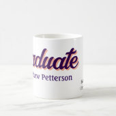 Fett-Typ einfache schwarze Klasse moderne Abschlus Kaffeetasse (Mittel)