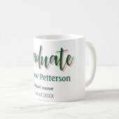 Fett-Typ einfache schwarze Klasse moderne Abschlus Kaffeetasse (VorderseiteRechts)