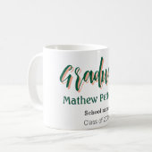 Fett-Typ einfache schwarze Klasse moderne Abschlus Kaffeetasse (Vorderseite Links)