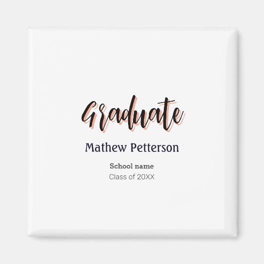 Fett-Typ einfache schwarze Klasse moderne Abschlus Magnet (Vorne)