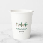 Fett-Typ einfache schwarze Klasse moderne Abschlus Pappbecher (Rückseite)