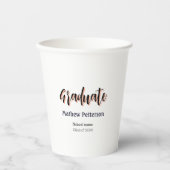 Fett-Typ einfache schwarze Klasse moderne Abschlus Pappbecher (Vorderseite)