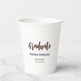 Fett-Typ einfache schwarze Klasse moderne Abschlus Pappbecher