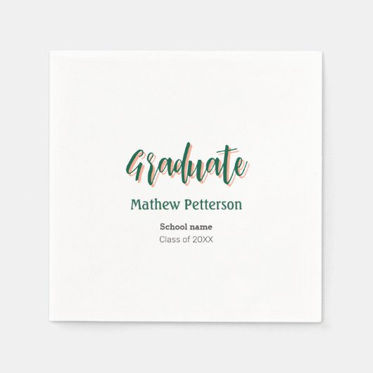 Fett-Typ einfache schwarze Klasse moderne Abschlus Serviette (Vorderseite)