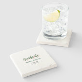 Fett-Typ einfache schwarze Klasse moderne Abschlus Steinuntersetzer (Seitenansicht)