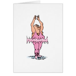 Fett-Typ in rosa Tutu-Blank-Inside-Karte