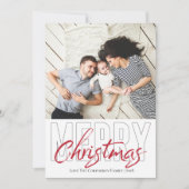 Fett Typ Moderne frohe Weihnachtskarte Einladung (Vorderseite)