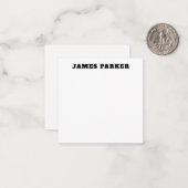 Fett Typografie Anspruchsvolles Klassisches Einfac Mitteilungskarte (Vorderseite/Rückseite Beispiel)