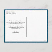 Fett Typografie Blau Frohe Weihnachten Foto (Rückseite)