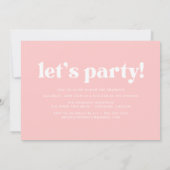 Fett Typografie Blush Pink Foto Graduation Party Einladung (Rückseite)