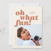 Fett Typografie Colorblock Foto Weihnachtskarte Einladung (Vorderseite)