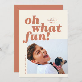 Fett Typografie Colorblock Foto Weihnachtskarte Einladung