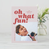 Fett Typografie Colorblock Foto Weihnachtskarte Einladung (Stehend Vorderseite)