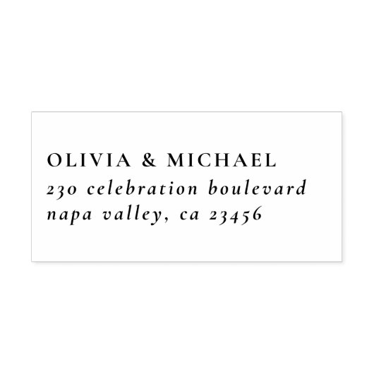 Fett Typografie Custom Text Rücksendeadresse Weddi Permastempel (Design)