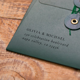 Fett Typografie Custom Text Rücksendeadresse Weddi Permastempel