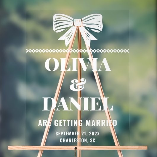 Fett Typografie-Eintritt Acrylschild (Neutral)