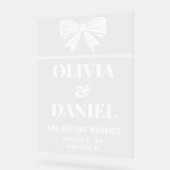 Fett Typografie-Eintritt Acrylschild (Winkel)