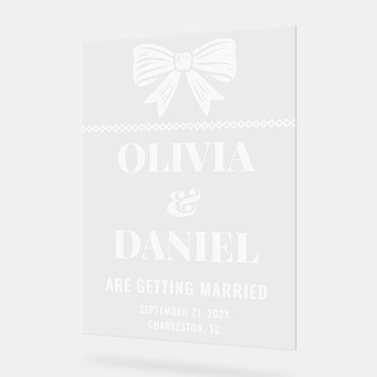 Fett Typografie-Eintritt Acrylschild (Winkel)