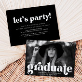 Fett-Typografie-Foto-Graduierungspartei Einladung