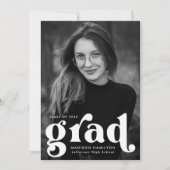 Fett-Typografie-Foto-Graduierungspartei Einladung (Vorderseite)