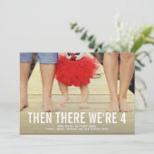 Fett Typografie Foto Schwangerschaft Ankündigung (Stehend Vorderseite)