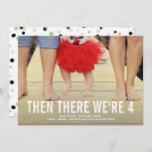 Fett Typografie Foto Schwangerschaft Ankündigung (Vorne/Hinten)