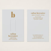 Fett Typografie Gold Monogram Haar Clips Display (Vorne & Hinten)