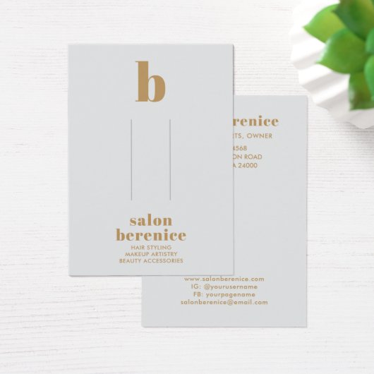 Fett Typografie Gold Monogram Haar Clips Display (Schreibtisch)