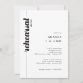 Fett Typografie Hochzeitessen Probe Einladung (Vorderseite)