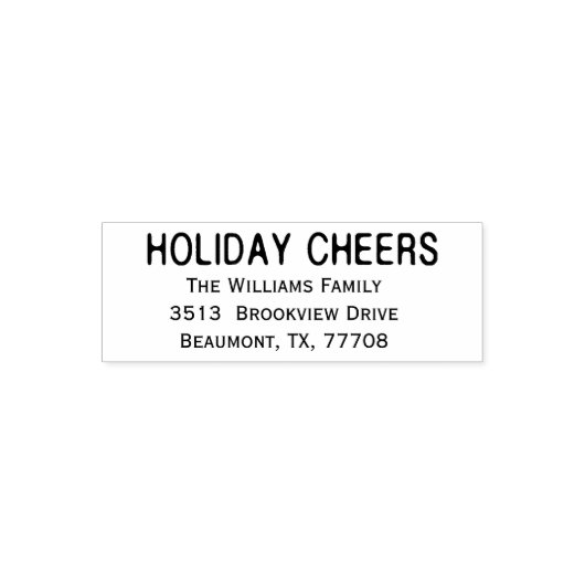 Fett Typografie Holiday Cheers Formaladresse Permastempel (Design)