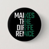 Fett Typografie Inspirierend "Make the Different" Button (Vorderseite)