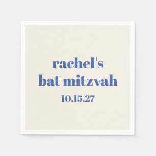 Fett Typografie Ivory Blue Custom Niedlich Bat Mit Serviette