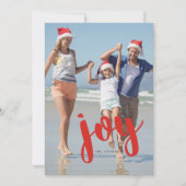 Fett Typografie Joy Foto Holiday Card Einladung (Vorderseite)
