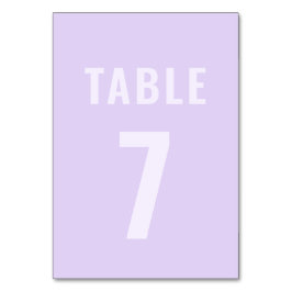 Fett Typografie Lilac Minimalistische Tabelle 7 Ho Tischnummer