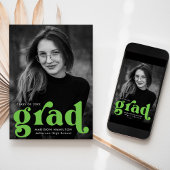 Fett Typografie Lime Green Foto Abschluss Ankündigung