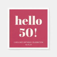 Fett Typografie Magenta Red Ivory Modern Geburtsta