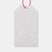 Fett Typografie Merry and Bright Foto Botanical Geschenkanhänger (Rückseite)