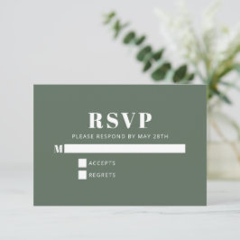Fett Typografie Minimalistisch Pink Green Bat Mitz RSVP Karte
