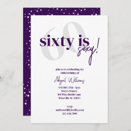 Fett Typografie mit Kalligrafie 60 ist Sexy Geburt Einladung