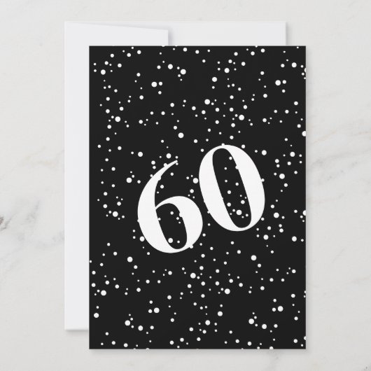 Fett Typografie mit Kalligrafie 60 ist Sexy Geburt Einladung (Rückseite)