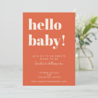 Fett Typografie Moderne Burnt Orange Babydusche