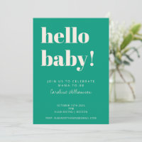 Fett Typografie Moderne Frühjahrs-Grün-Babydusche